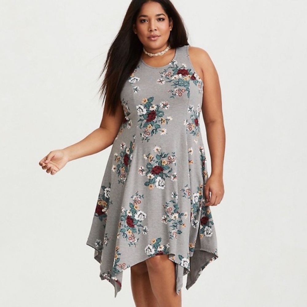 Torrid floral trapeze dress
